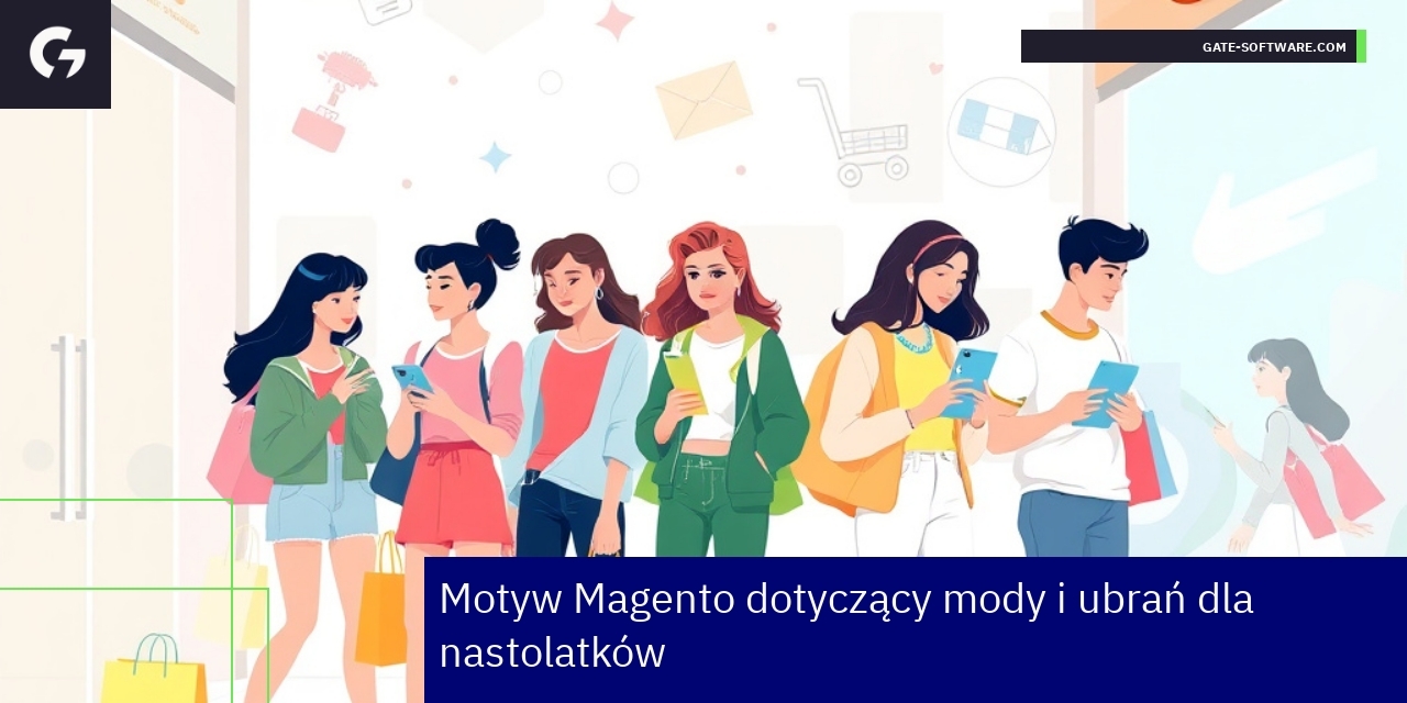 Nowoczesny motyw sklepu Magento dla nastolatków