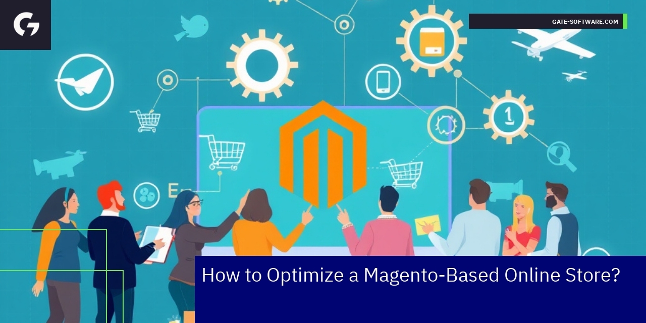 Magento store optimization and loading speed infographic