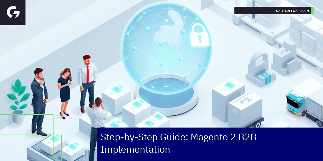 Workflow icons for B2B Magento 2 store launch