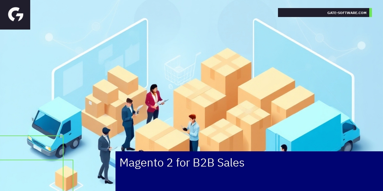 Diagram showing Magento 2 B2B usability and performance features