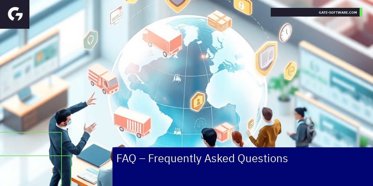 Gate-Software B2B Solutions and Services Overview Professional B2B service concept with digital interfaces