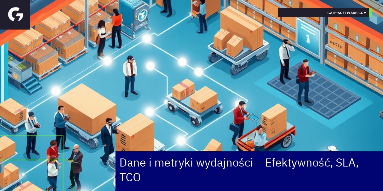 Kluczowe metryki efektywności Gate-Software w B2B Infografika pokazująca dane efektywności i metryki B2B