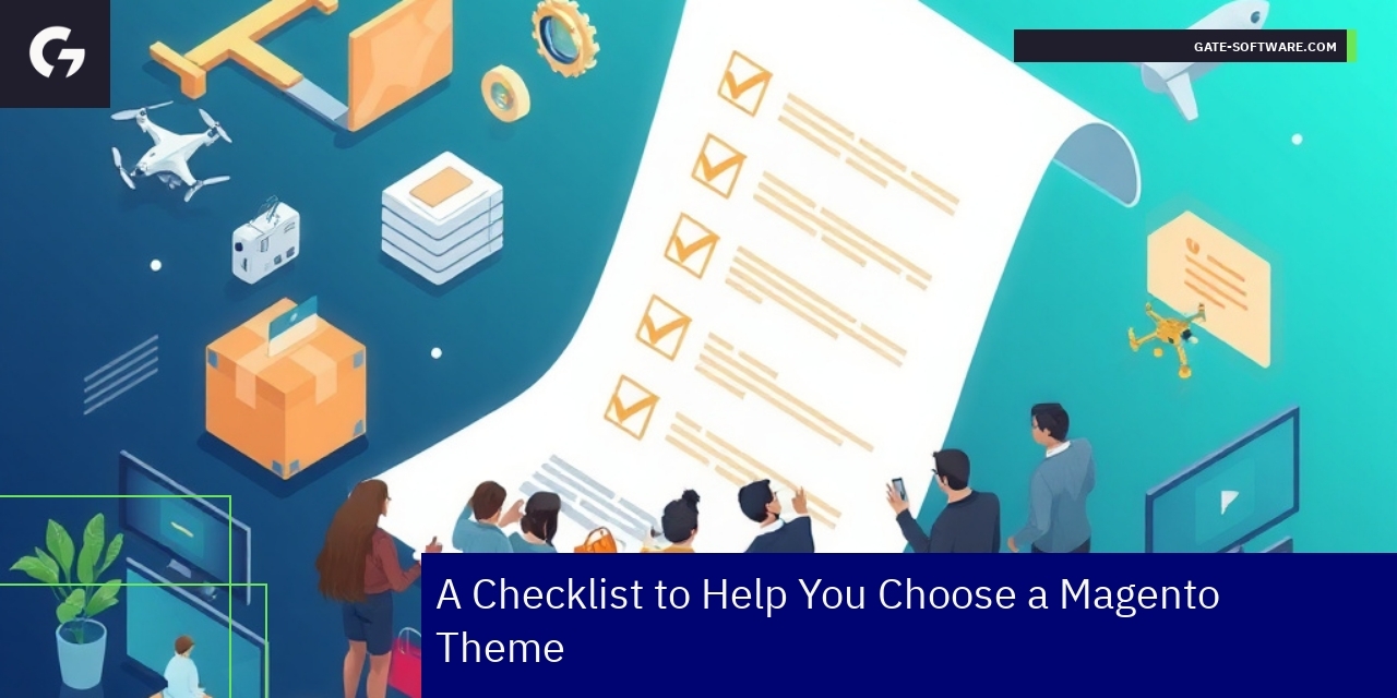 Checklist icons representing theme quality and requirements