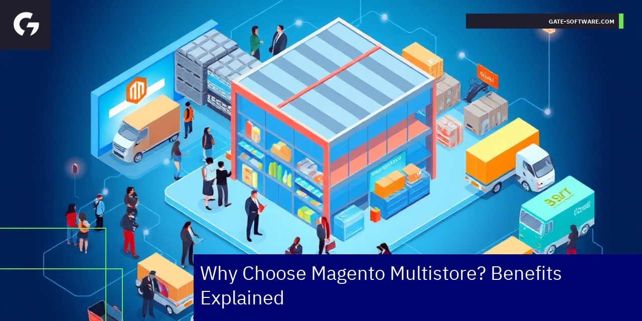 Diagram showing Magento Multistore online sales growth