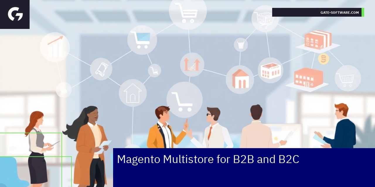 Magento multistore platform icons and pricing elements