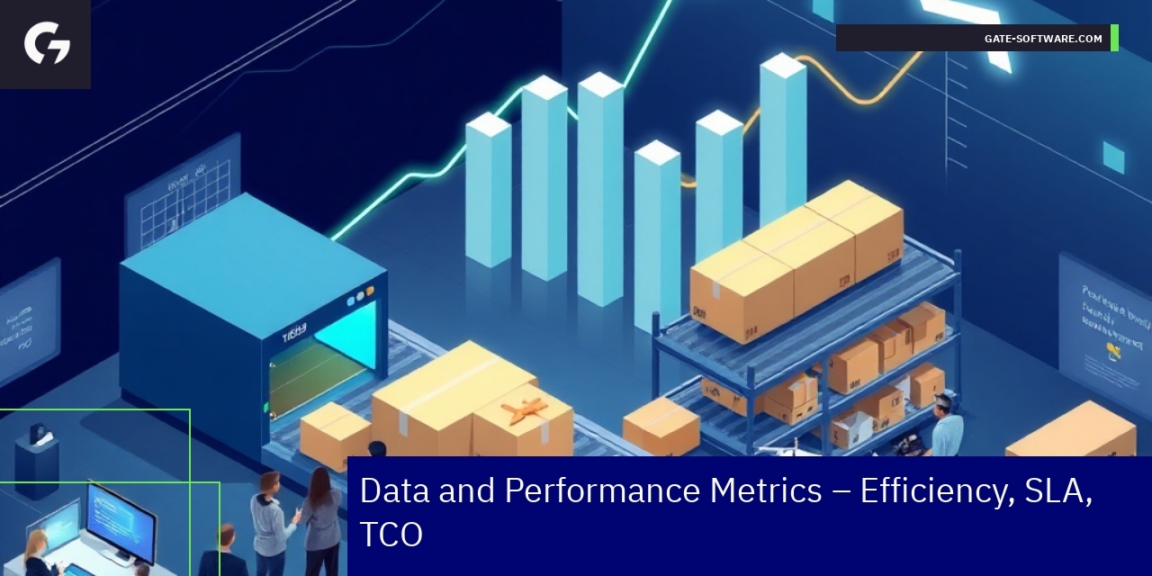 Gate-Software B2B Performance Metrics Graphs showing project and cost efficiency metrics