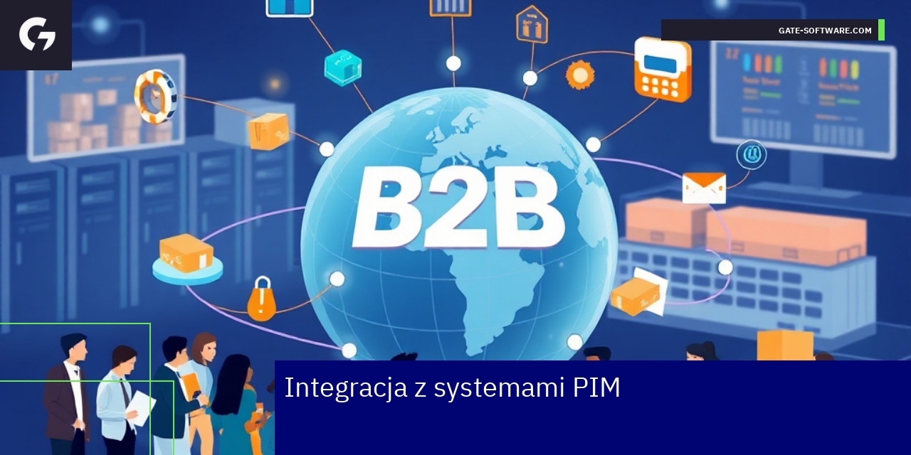 Schemat integracji systemów PIM, Magento i ERP