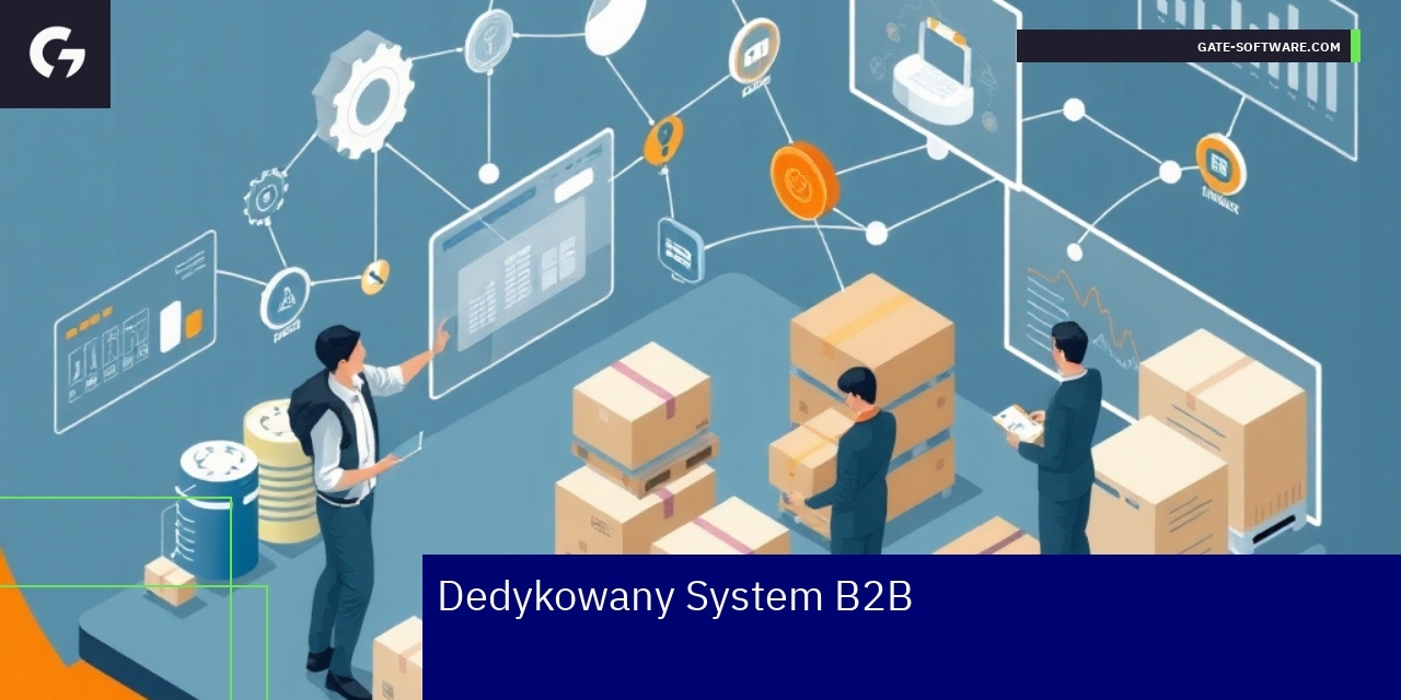 Schemat dedykowanego systemu B2B z integracją i rozwojem