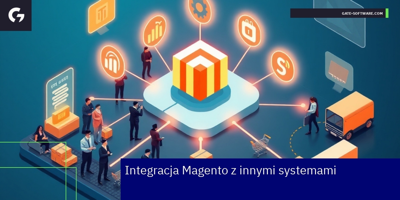 Schemat integracji Magento z systemami ERP i CRM