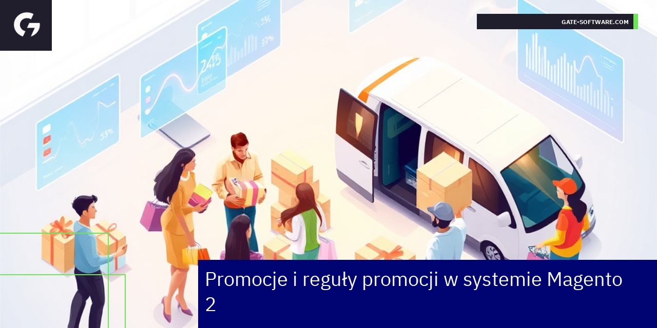 Interfejs systemu Magento 2 z opcjami promocji