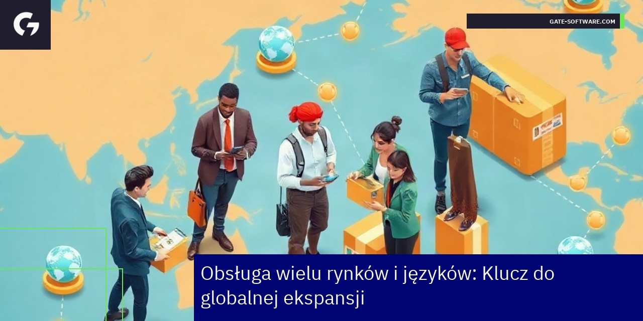Globalna ekspansja dzięki obsłudze wielu języków Mapa świata z zaznaczonymi różnymi językami i rynkami