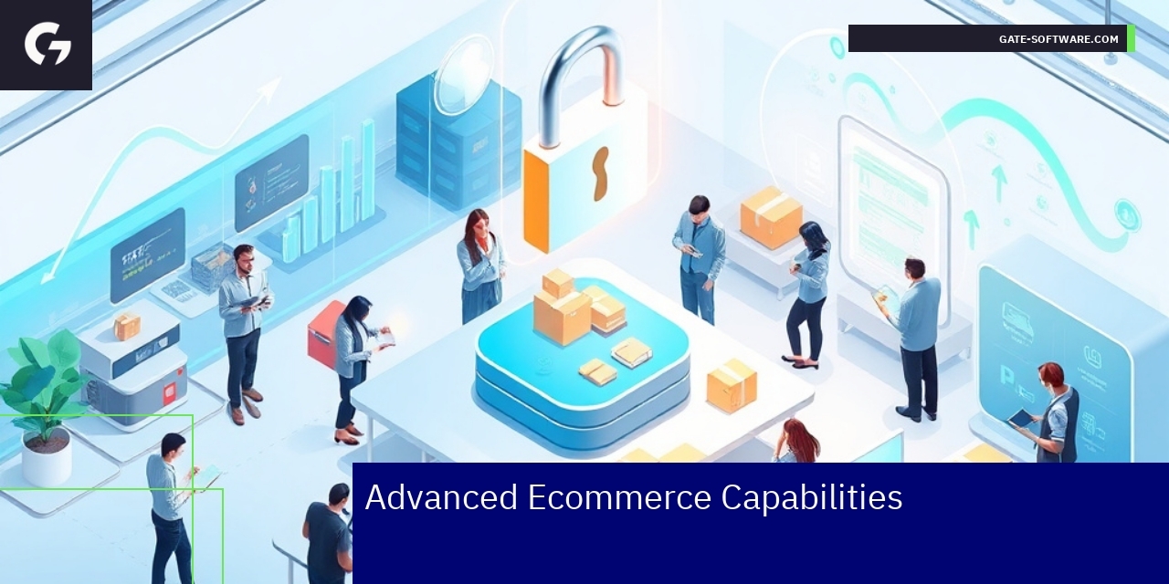 Graph illustration of ecommerce growth and security