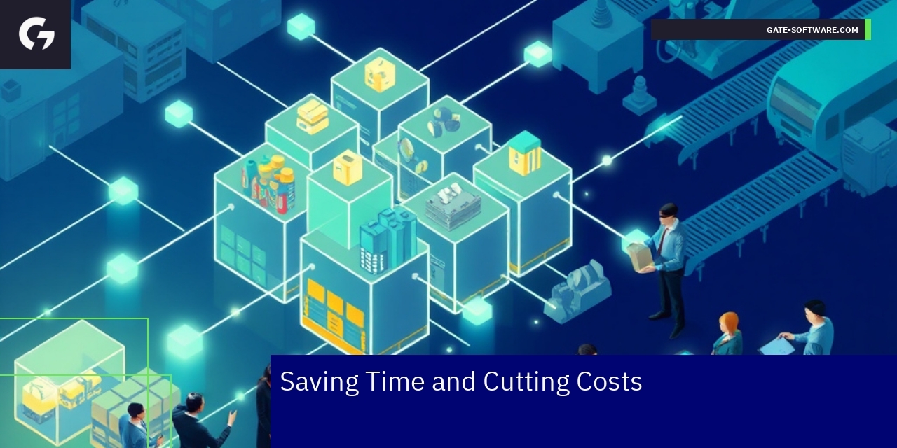 Graph showing time saving and cost reduction