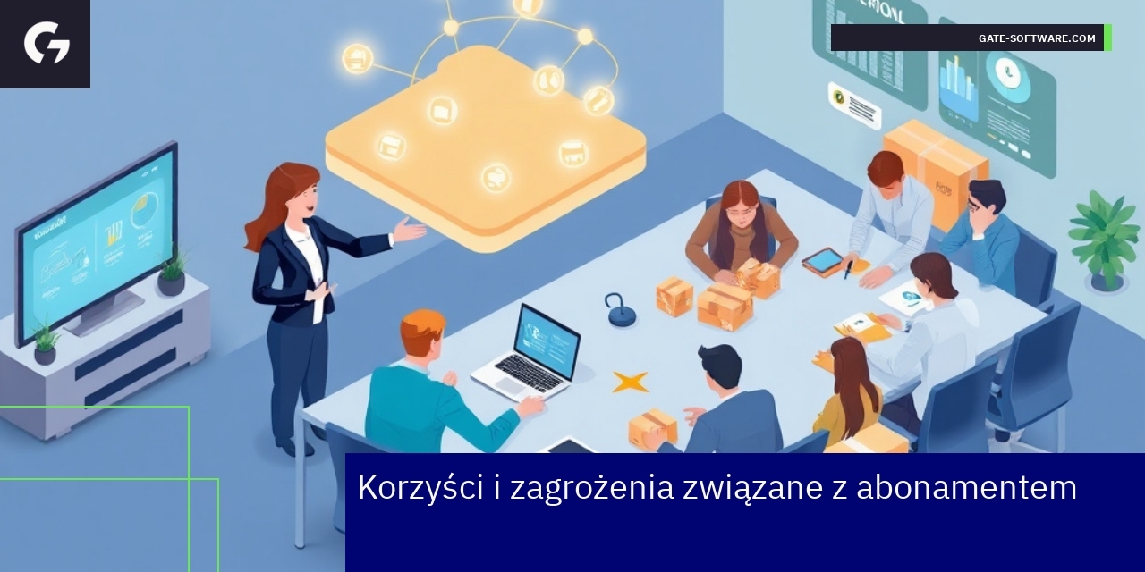 Infografika pokazująca zalety i ryzyka abonamentu