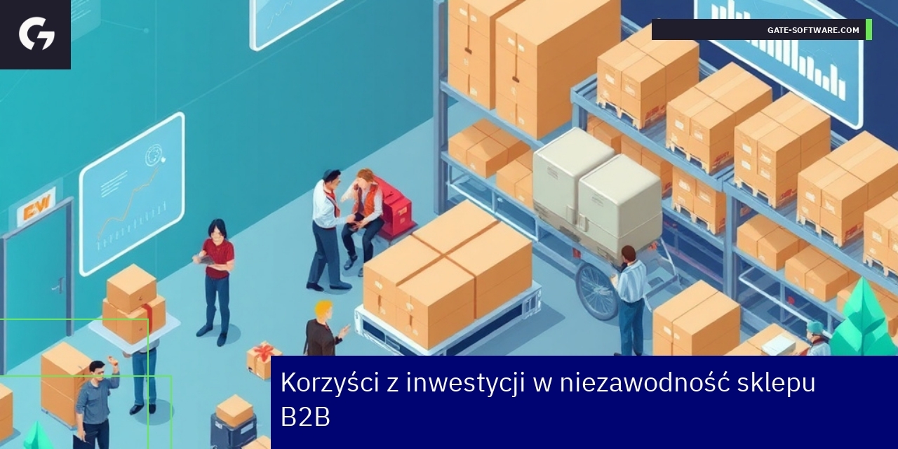 Schemat przedstawiający korzyści sklepu B2B Magento 2