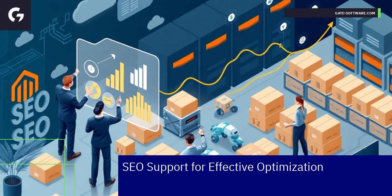 Diagram showing Magento SEO strategies for B2B