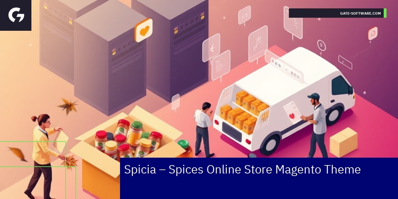 Spices online store Magento theme concept