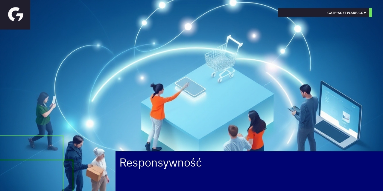 Schemat responsywnej strony internetowej na różnych urządzeniach