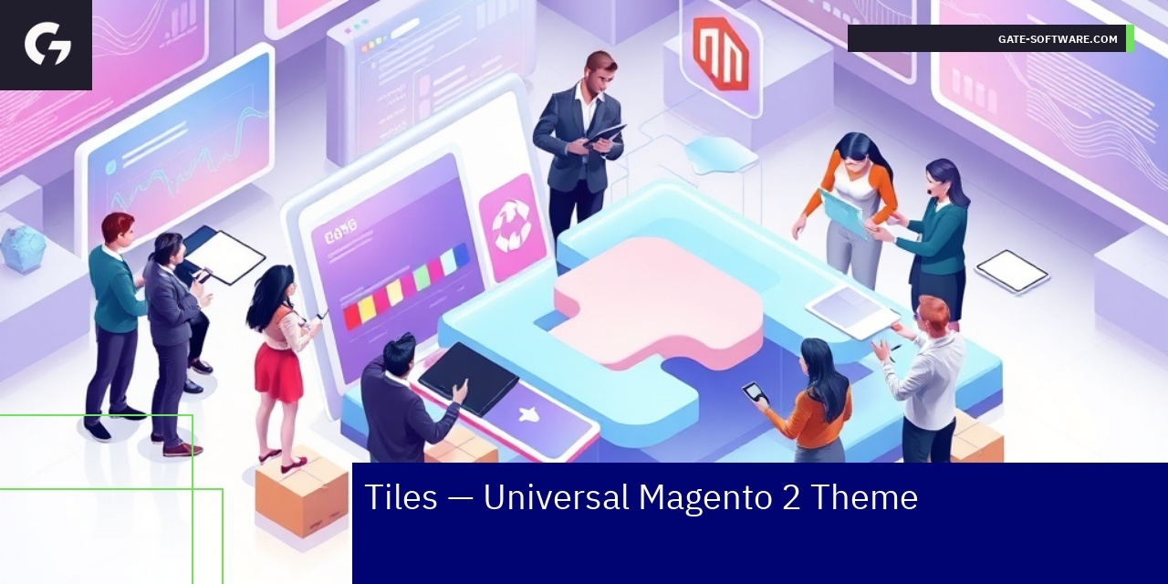 Illustration of Magento themes features and benefits