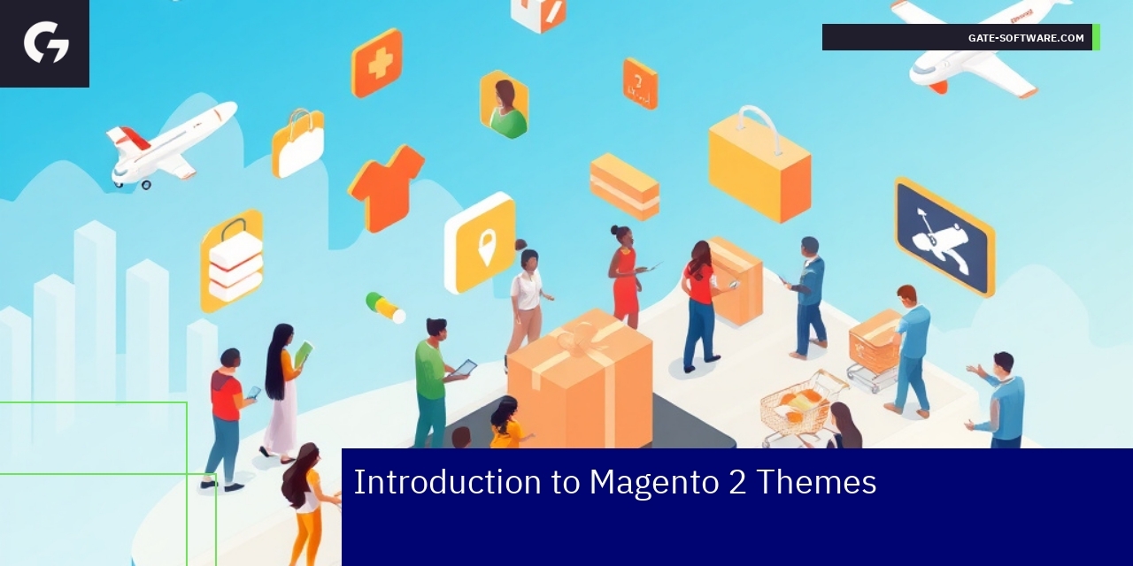 Diagram showing Magento 2 theme categories and features