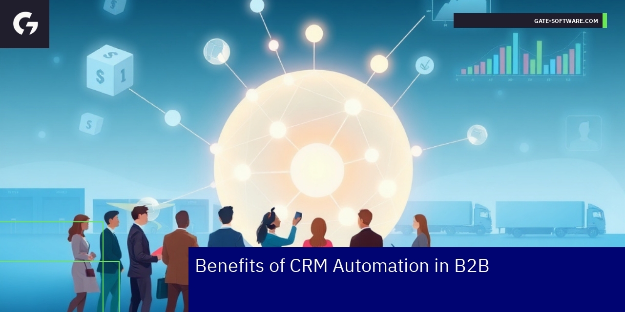 Graphic showing CRM integration with Magento 2 platform