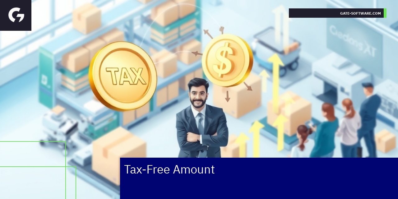 Tax-Free Amount Benefits and Eligibility Overview Business charts and digital transformation icons