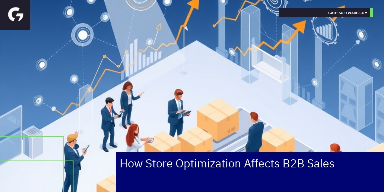 How Store Optimization Affects B2B Sales on Magento Magento platform with B2B sales optimization icons