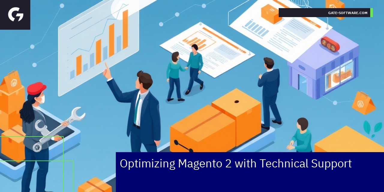 Magento 2 technical support and update process illustration