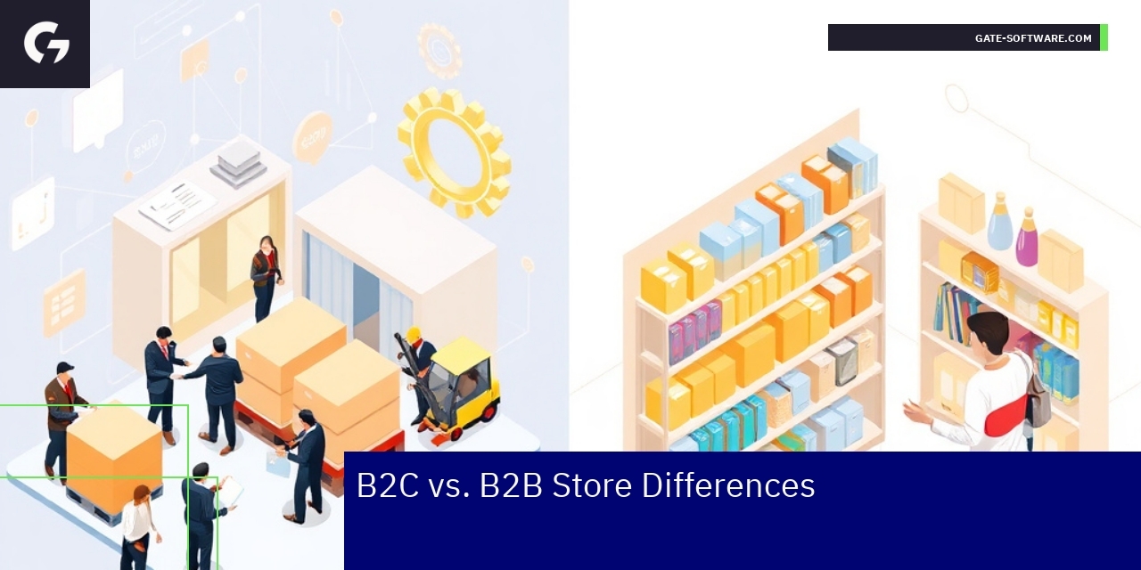 Comparison chart of B2B and B2C platform features
