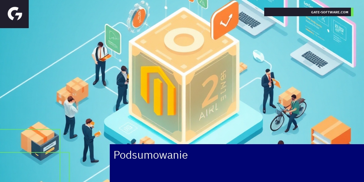 Ilustracja aktualizacji i zarządzania platformą Magento 2