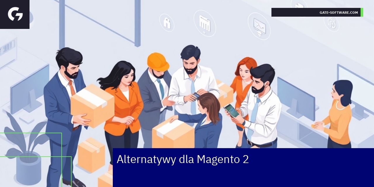 Ilustracja wyboru platformy e-commerce i skalowalności