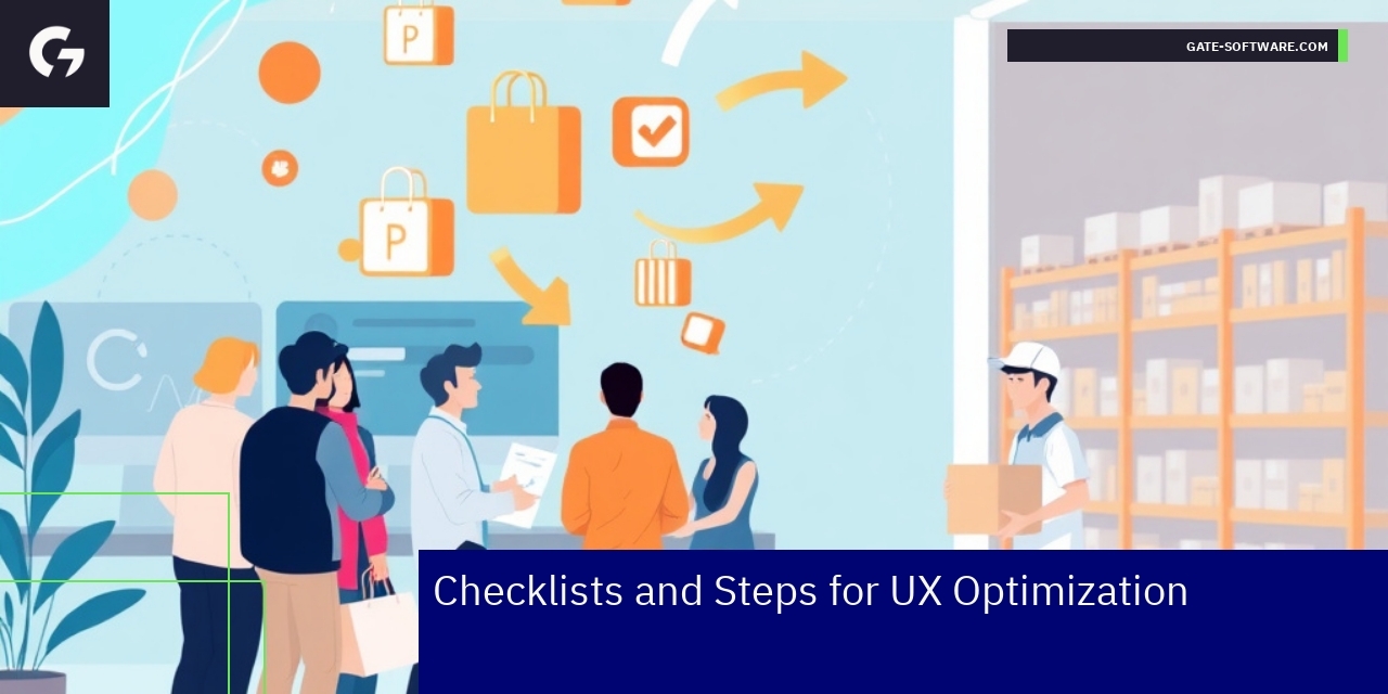 Flowchart showing UX optimization steps