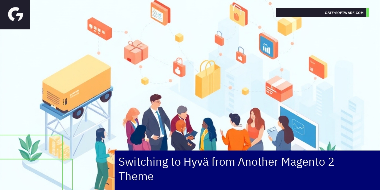 Illustration of migration process to Hyvä theme