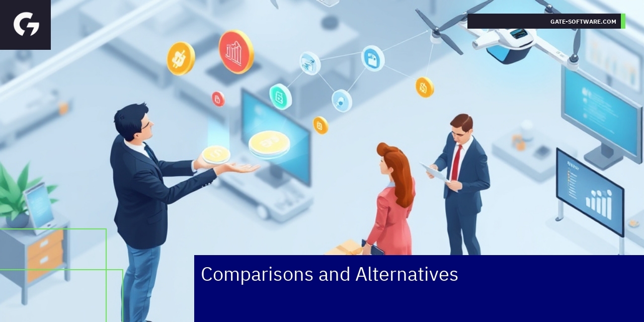 Comparing Magento B2B and Alternatives Diagram comparing Magento B2B features and alternatives