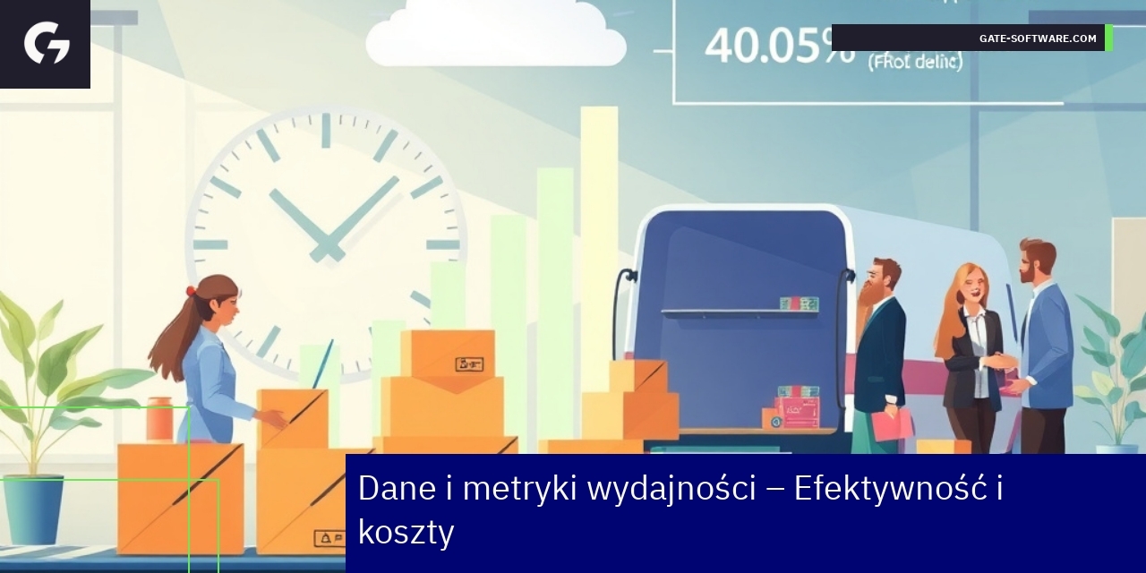 Wydajność i koszty w obszarze UiR Wykresy i ikony przedstawiające efektywność i koszty