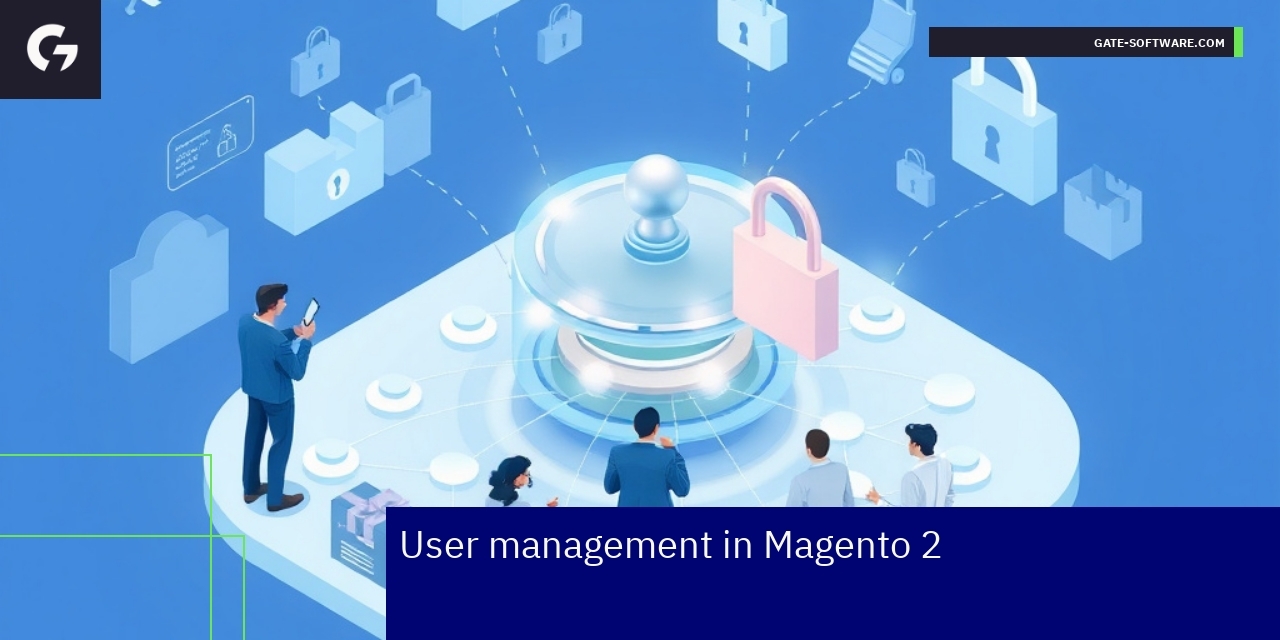 Magento admin panel showing user roles and multistore overview