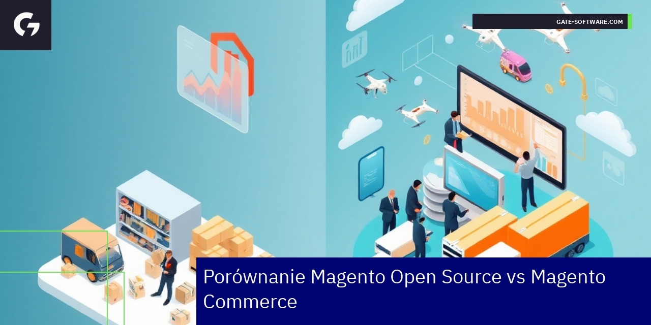 Schemat porównujący Magento Open Source i Commerce
