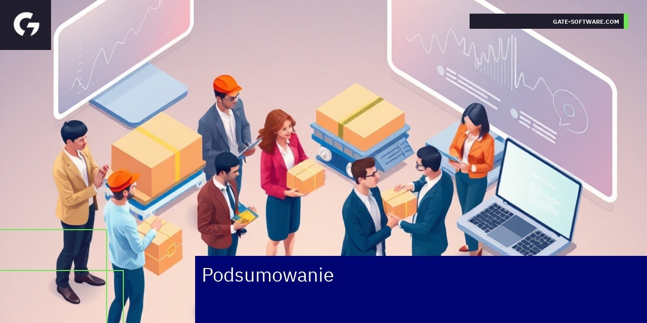 Grafika ilustrująca rozwój i współpracę w e-commerce B2B