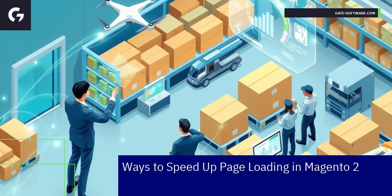 Graphic illustrating Magento 2 performance optimization steps