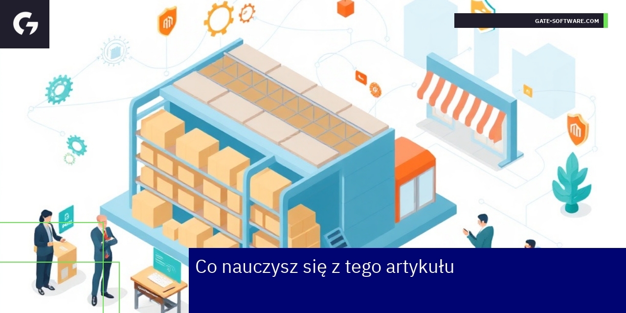 Infografika przedstawiająca wdrożenie Magento 2 w B2B