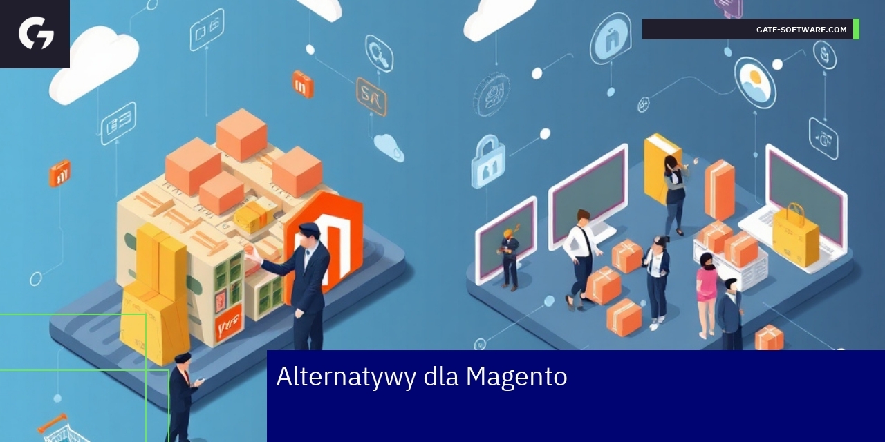 Schemat porównujący Magento i platformy alternatywne