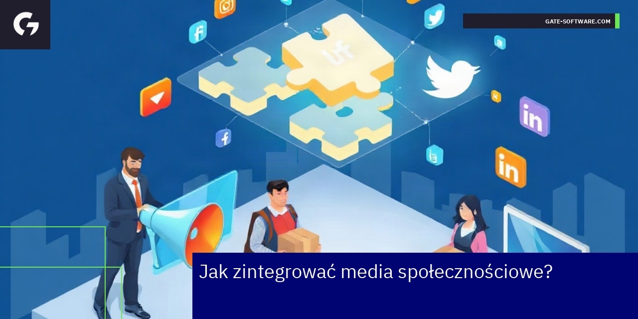 Schemat integracji mediów społecznościowych i API