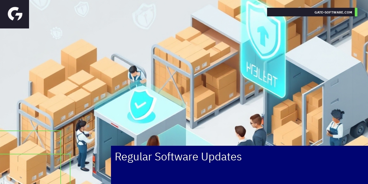 Software Updates Impacting Security and Performance Illustration of software update process and security protection