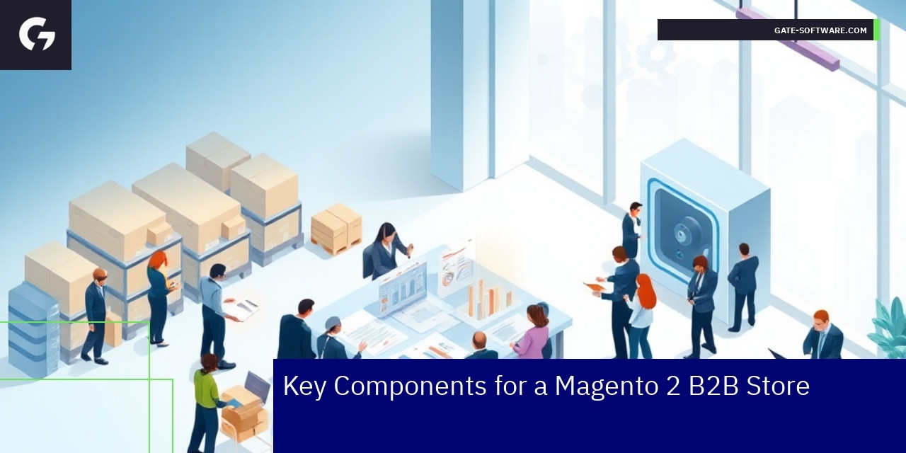 Magento 2 B2B store integration overview graphic