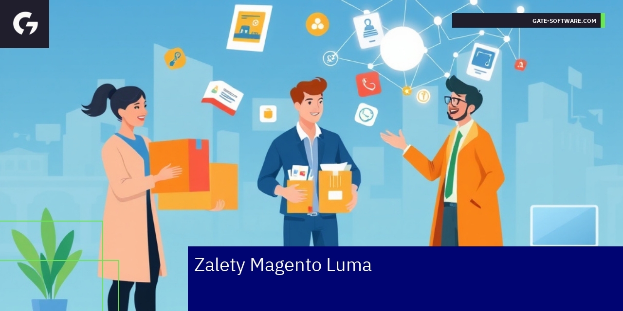Infografika zalet Magento Luma dla sklepów internetowych