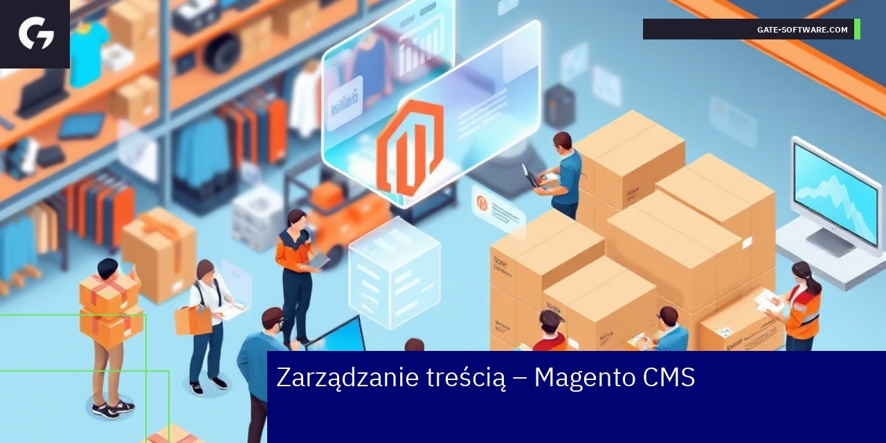 Ekran edytora Magento i elementy zarządzania treścią