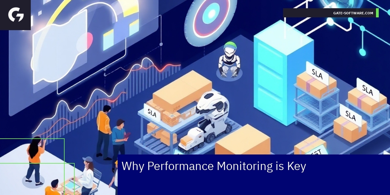Key Benefits of Performance Monitoring in UiR Graph showing performance monitoring and optimization metrics