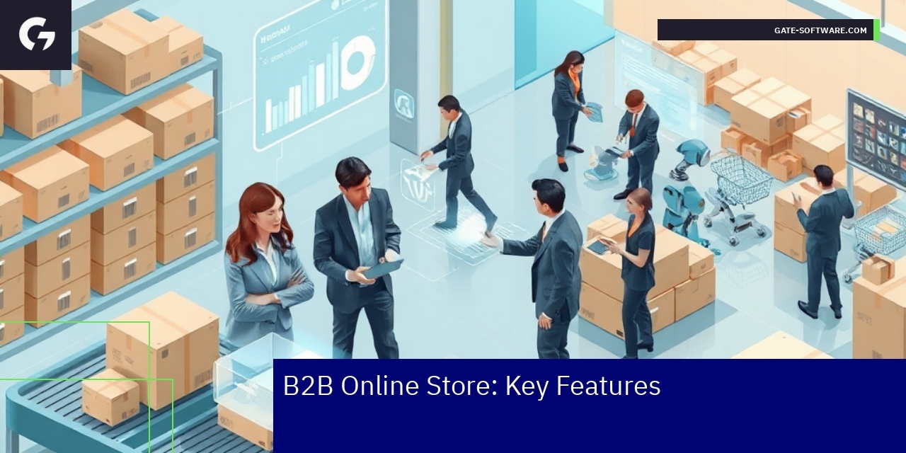Diagram showing B2B platform features and user tools