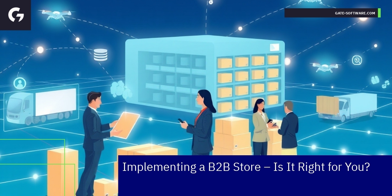 Business people working on B2B e-commerce platform