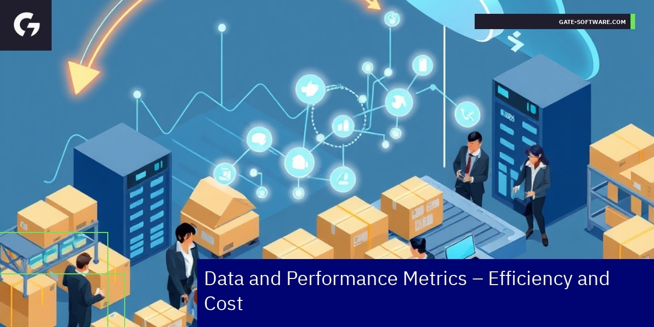 Graph showing Magento 2 B2B efficiency and cost metrics